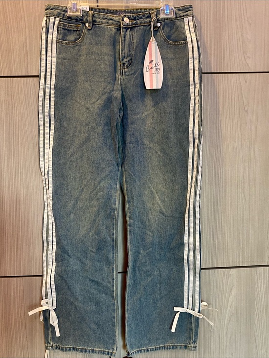 Cali1850 Denim - Cali 1850 Jeans with Side Stripes and Bow size 9 / 29 NWT New